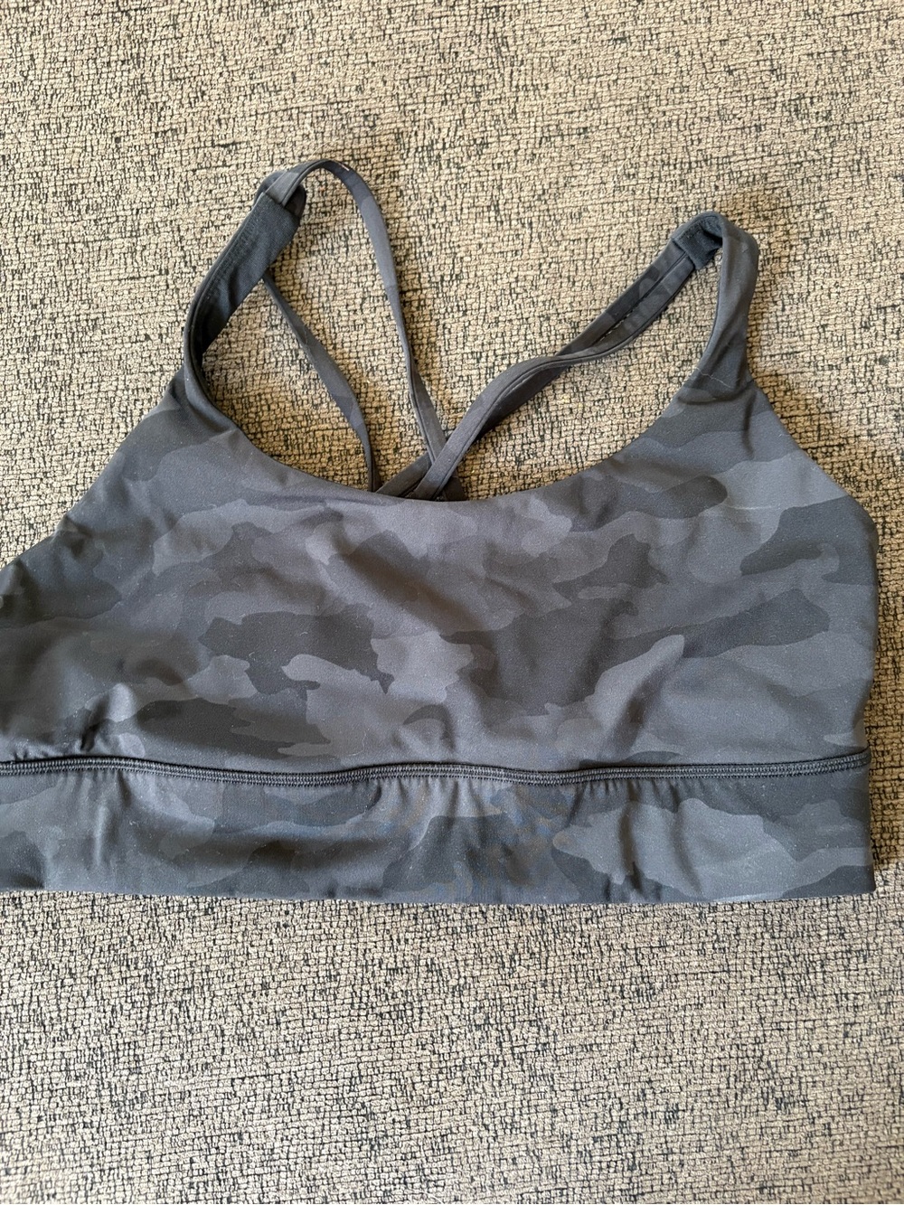 lululemon athletica Dark Gray Camo Sports Bra